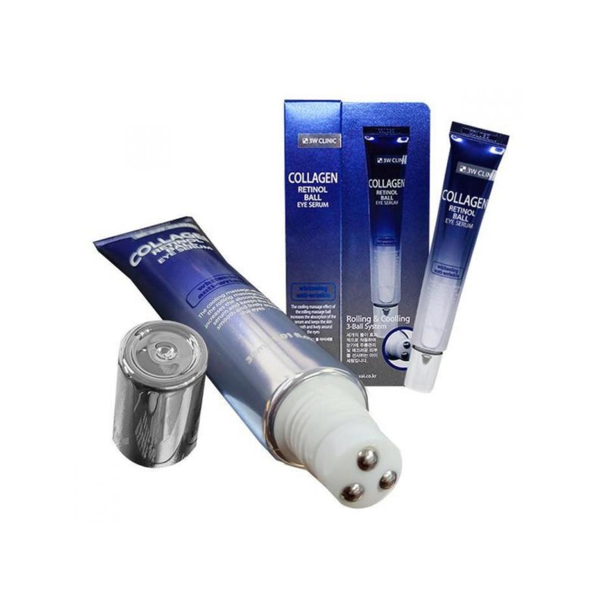 韓國 3W CLINIC 膠原蛋白A醇抗皺美白滾珠眼霜 30ml