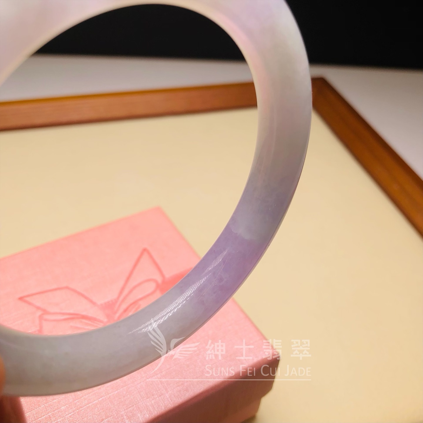 冰藍紫圓鐲56.5mm