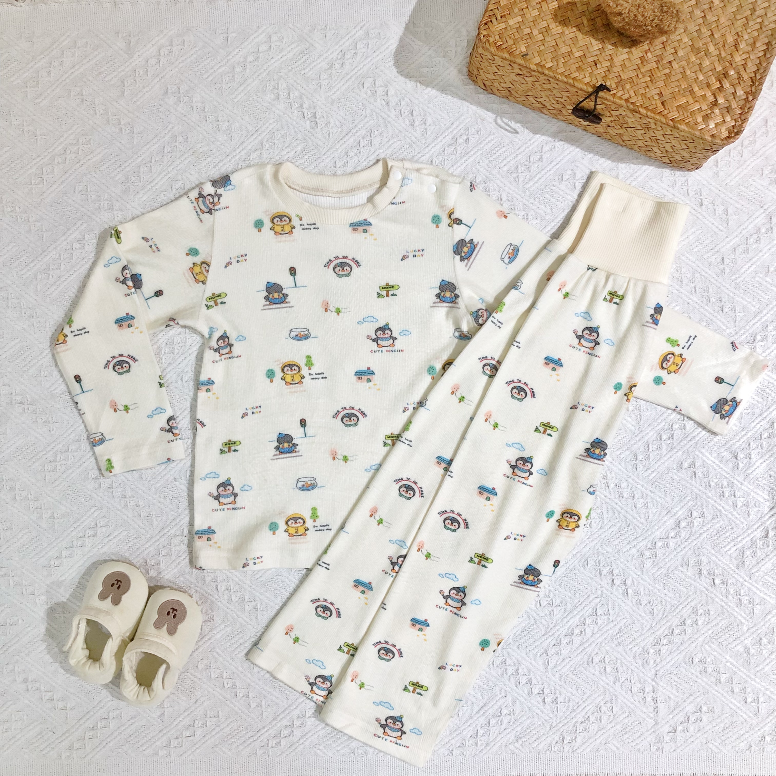 Soft Cotton Baby Pajamas with Cute Prints 
