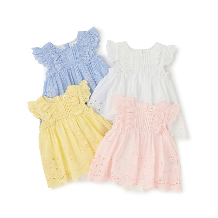 🇯🇵預訂 日本直送🇯🇵Petit Main四色蕾絲荷葉邊短袖包屁裙