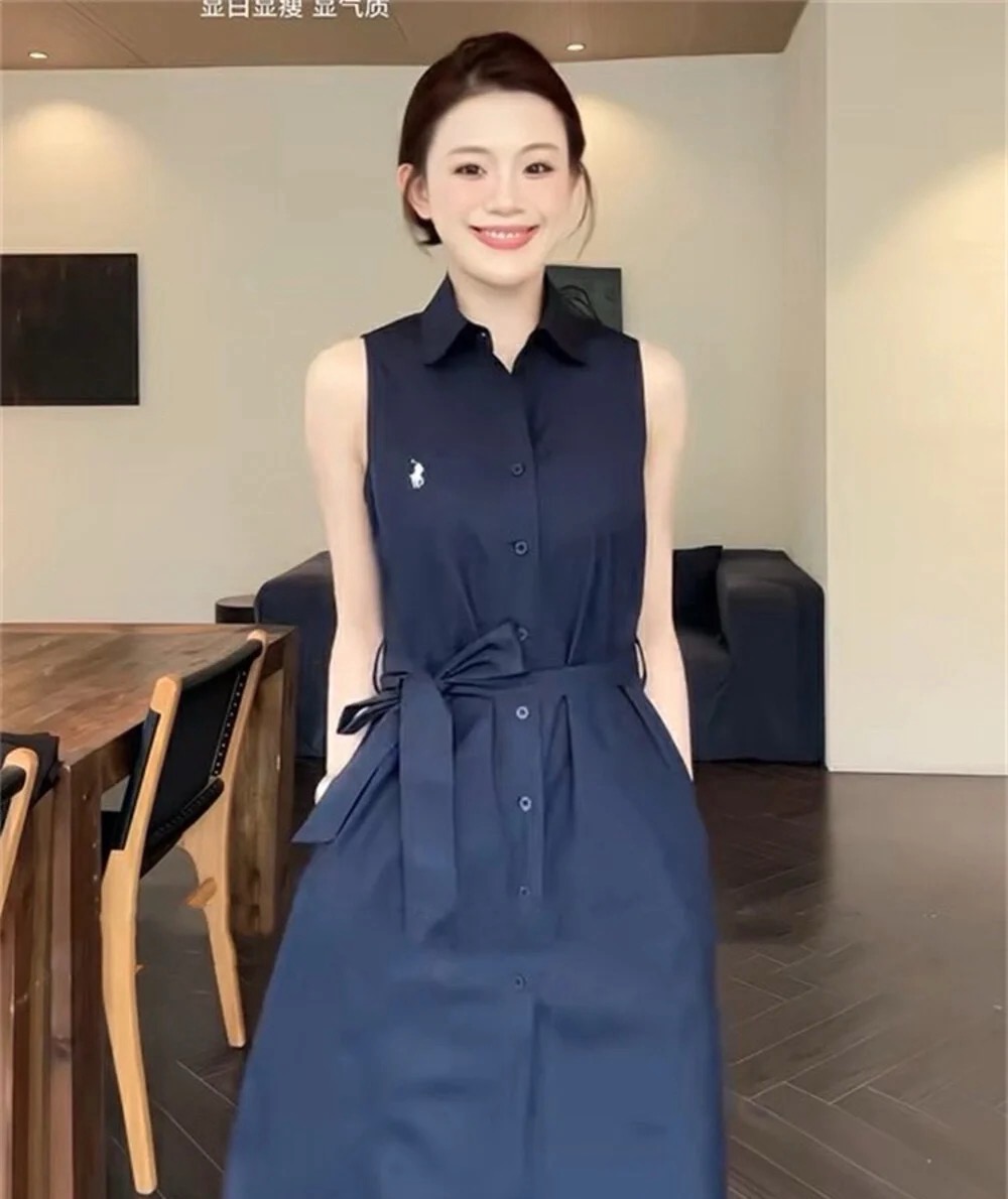 $230條。🌟 高品質 Po lo 刺繡無袖襯衫連衣裙 🌟