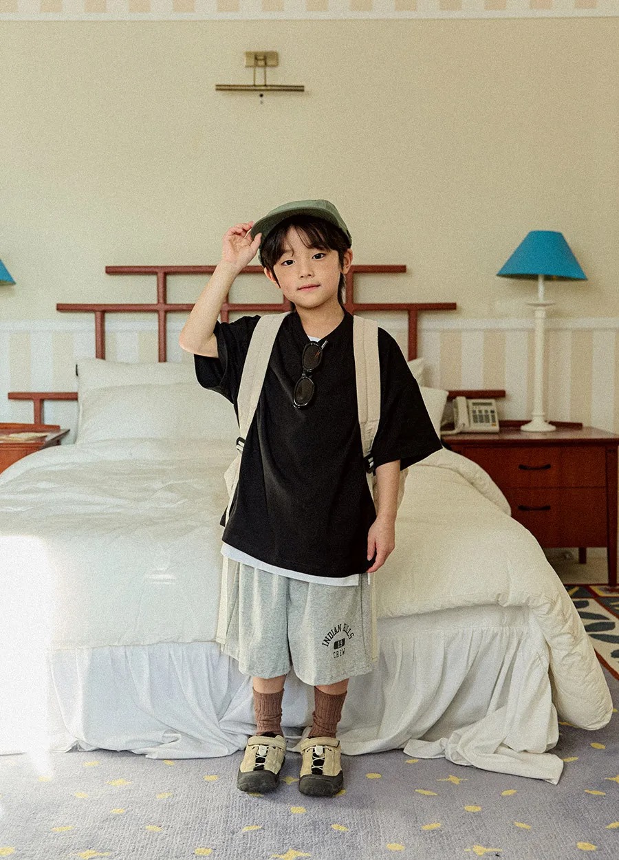 韓國直送 字母19休閒五分短褲 2色