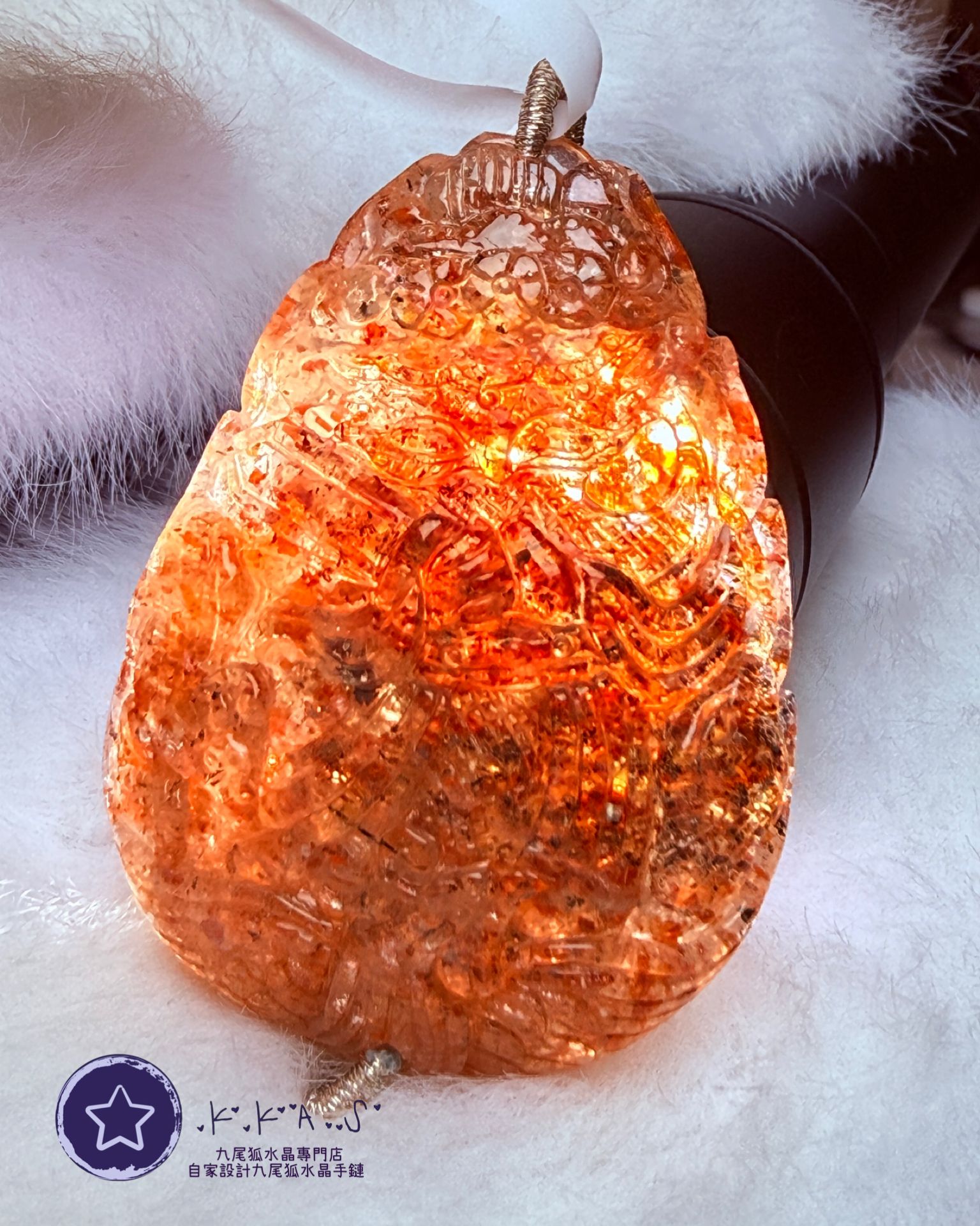 K00086 Black Label 金太陽 將軍女狐 - 吊墜/手牌兩用款(上下孔)