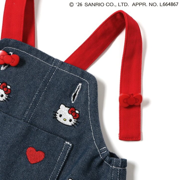🇯🇵預訂 日本直送🇯🇵Apres les cours x Sanrio系列愛心人物刺繡口袋牛仔吊帶裙