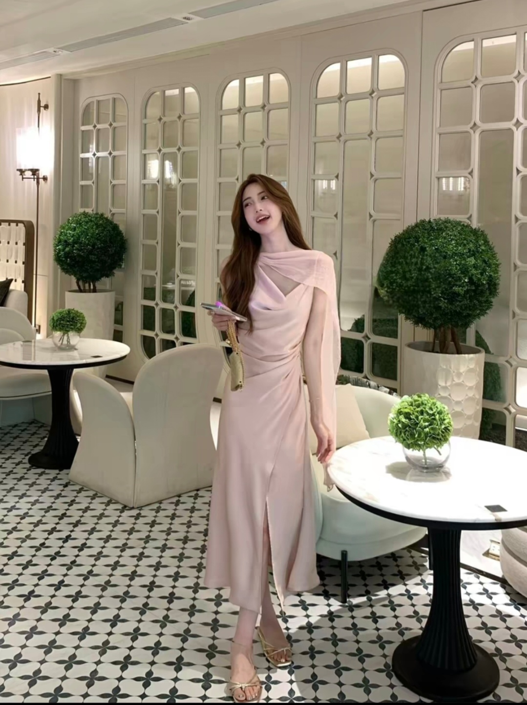 DR490千金飘带连身裙