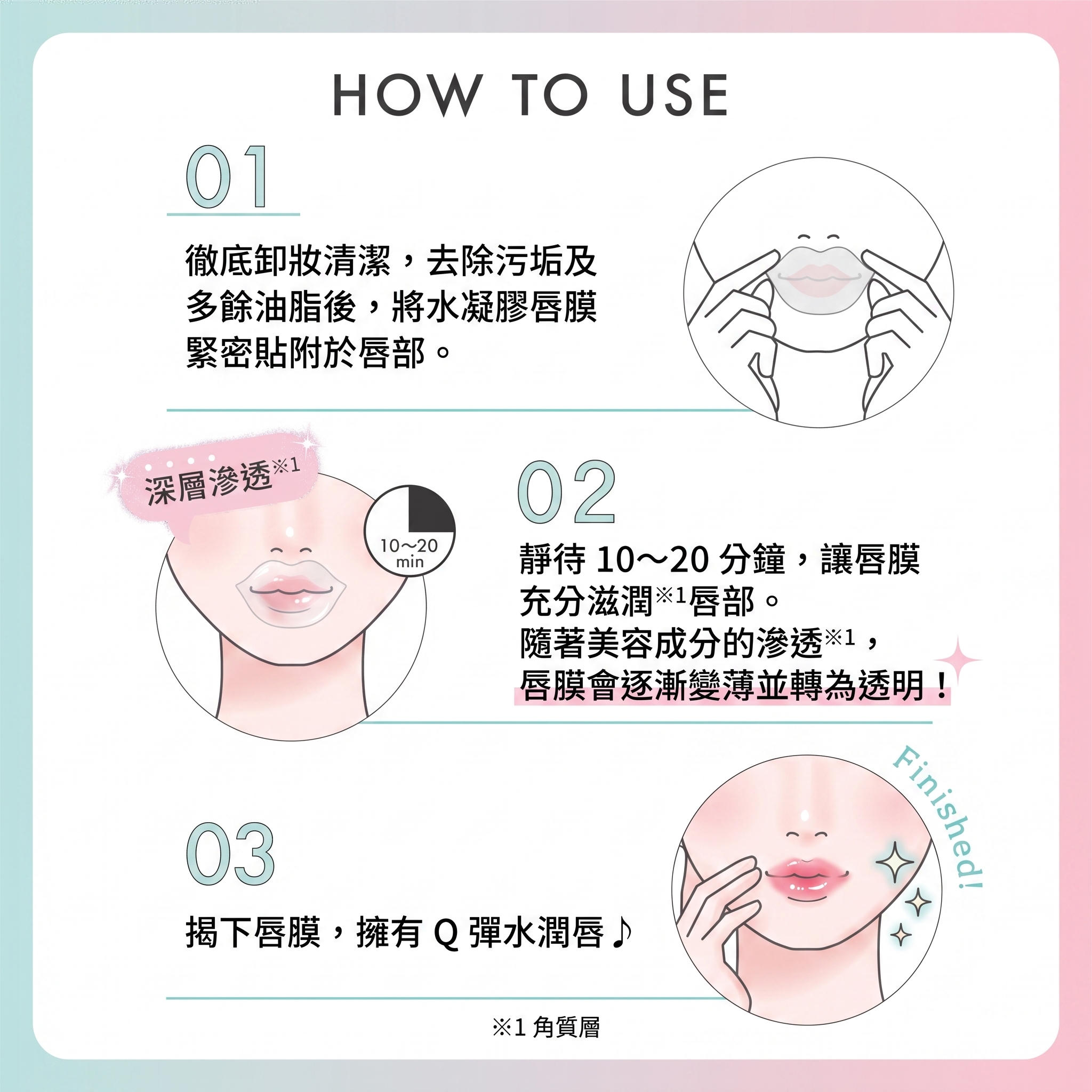 CHOOSY  水凝膠唇膜<豐盈彈潤 > 3片裝 (韓國製)