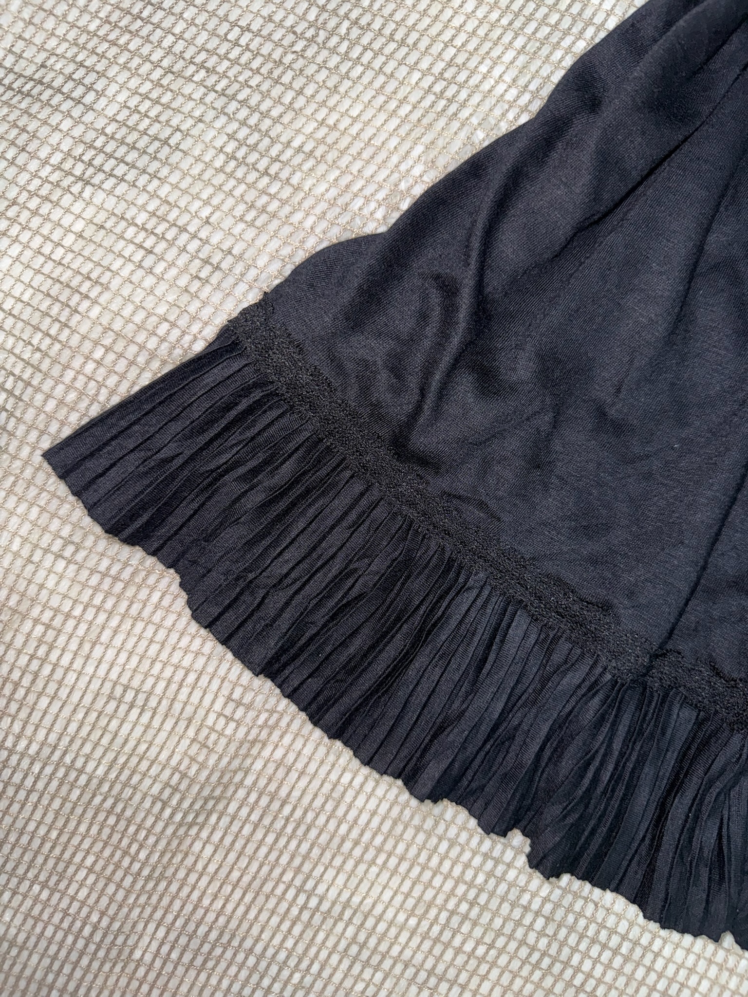 Vintage Y2K Black Camisole with Ruched Bust and Gem Detail