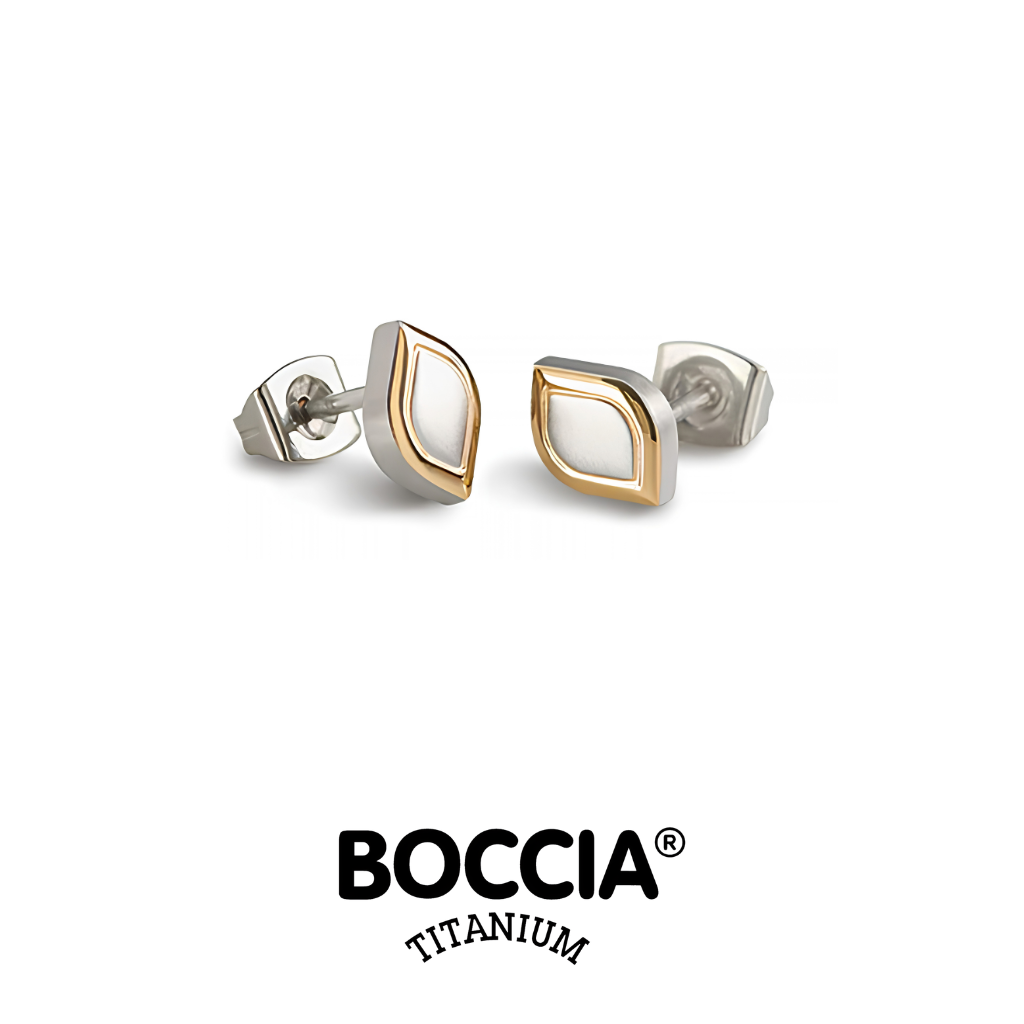 Boccia Titanium 05011-02 鈦金屬 / 鍍金耳環