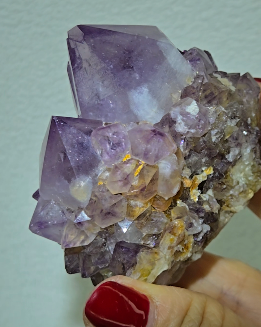 Spirit cactus quartz double points in deep purple - SPQ14