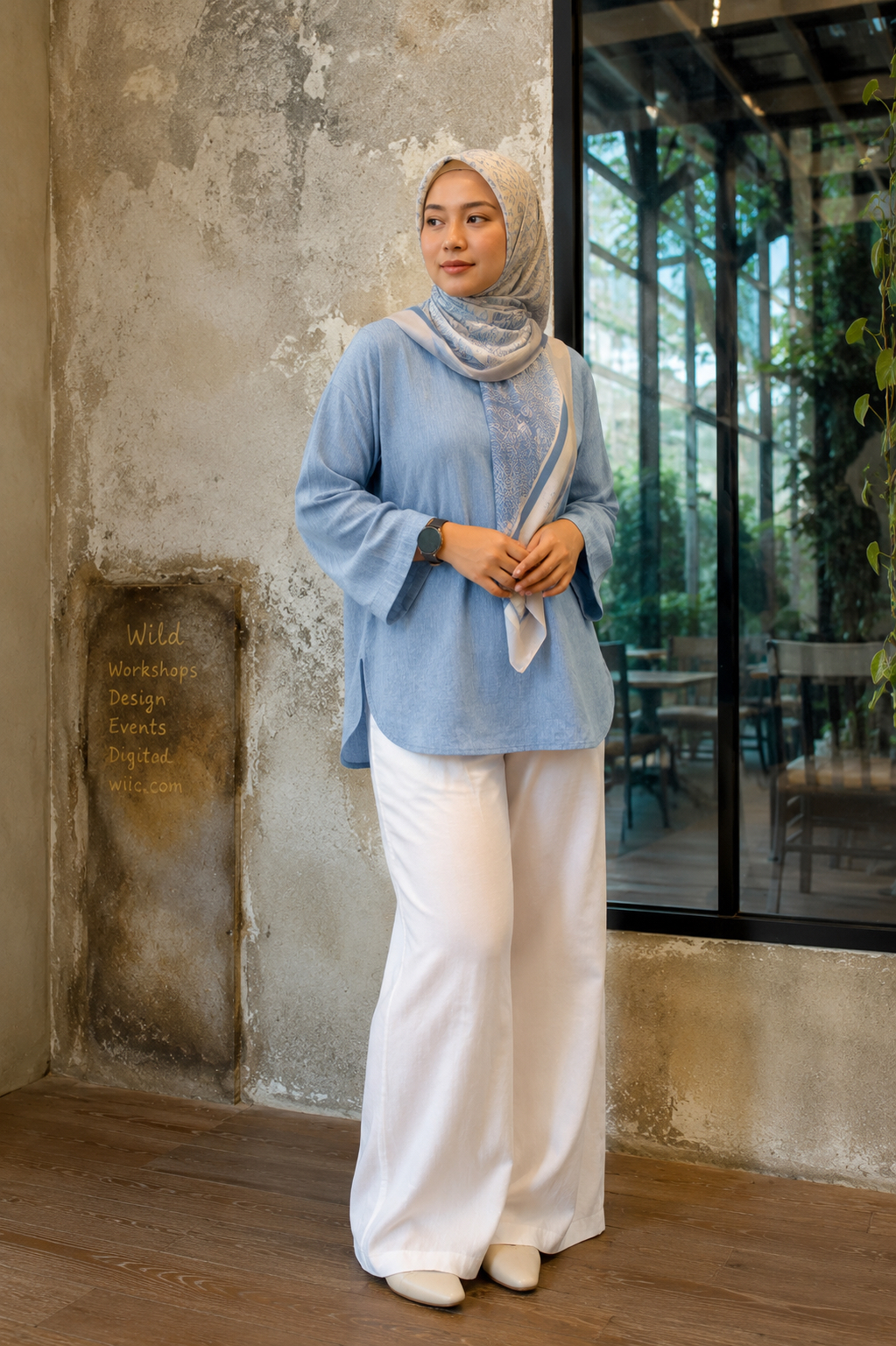 BASIC TOP in Denim Blue