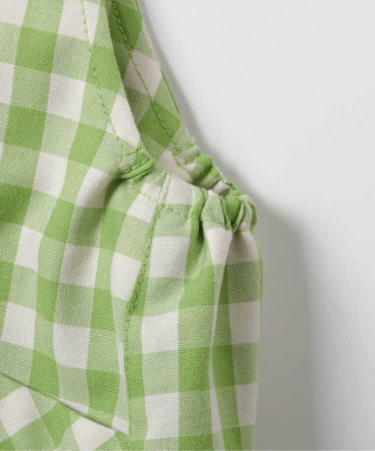 🇯🇵預訂 日本直送🇯🇵 Apres les cours 兩色立體兔耳格紋短袖上衣吊帶包屁褲套裝