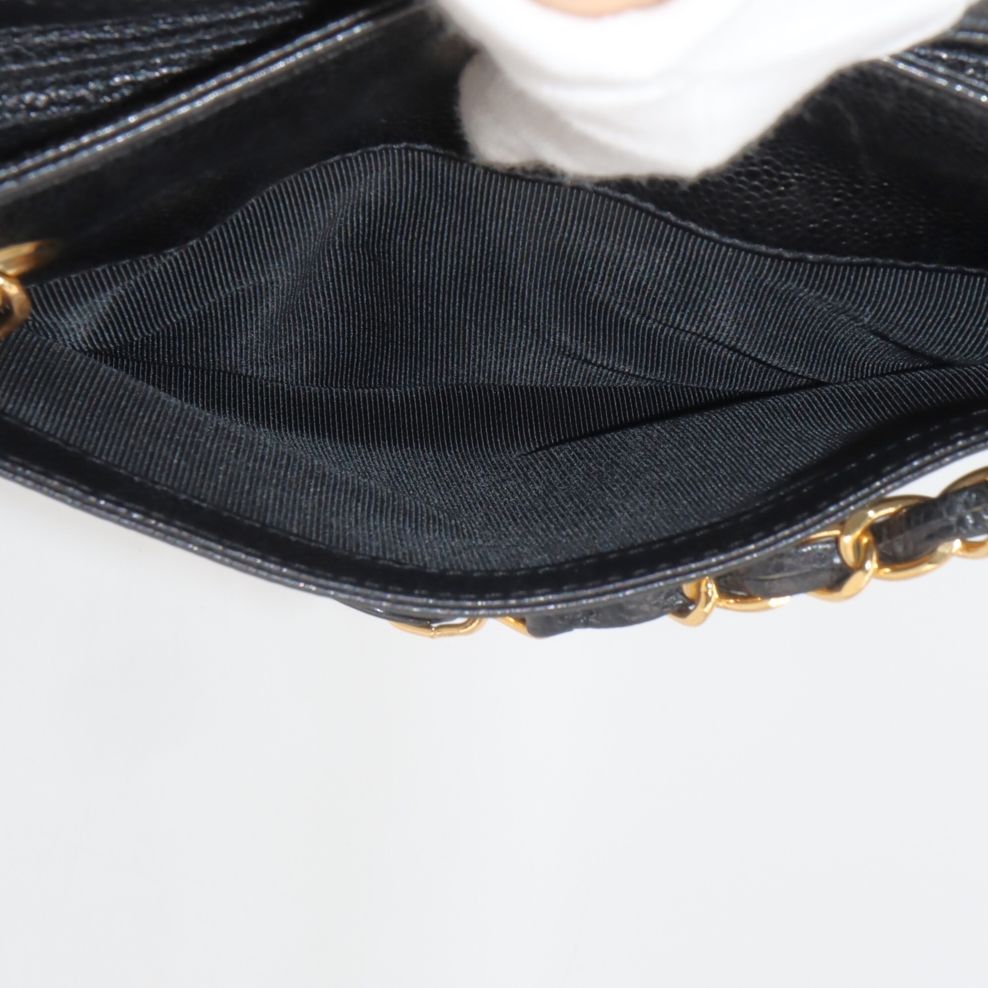Chanel Triple Coco Mark Caviar Chain Tote Bag