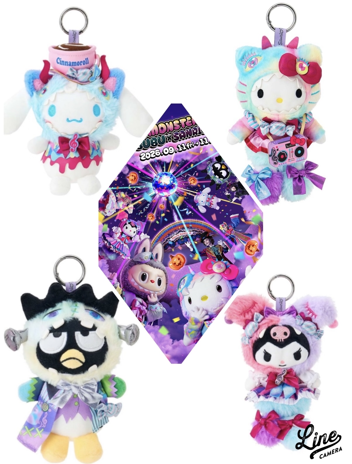 日本直送hellokittyland Sanrio x Labubu monsters 公仔掛飾