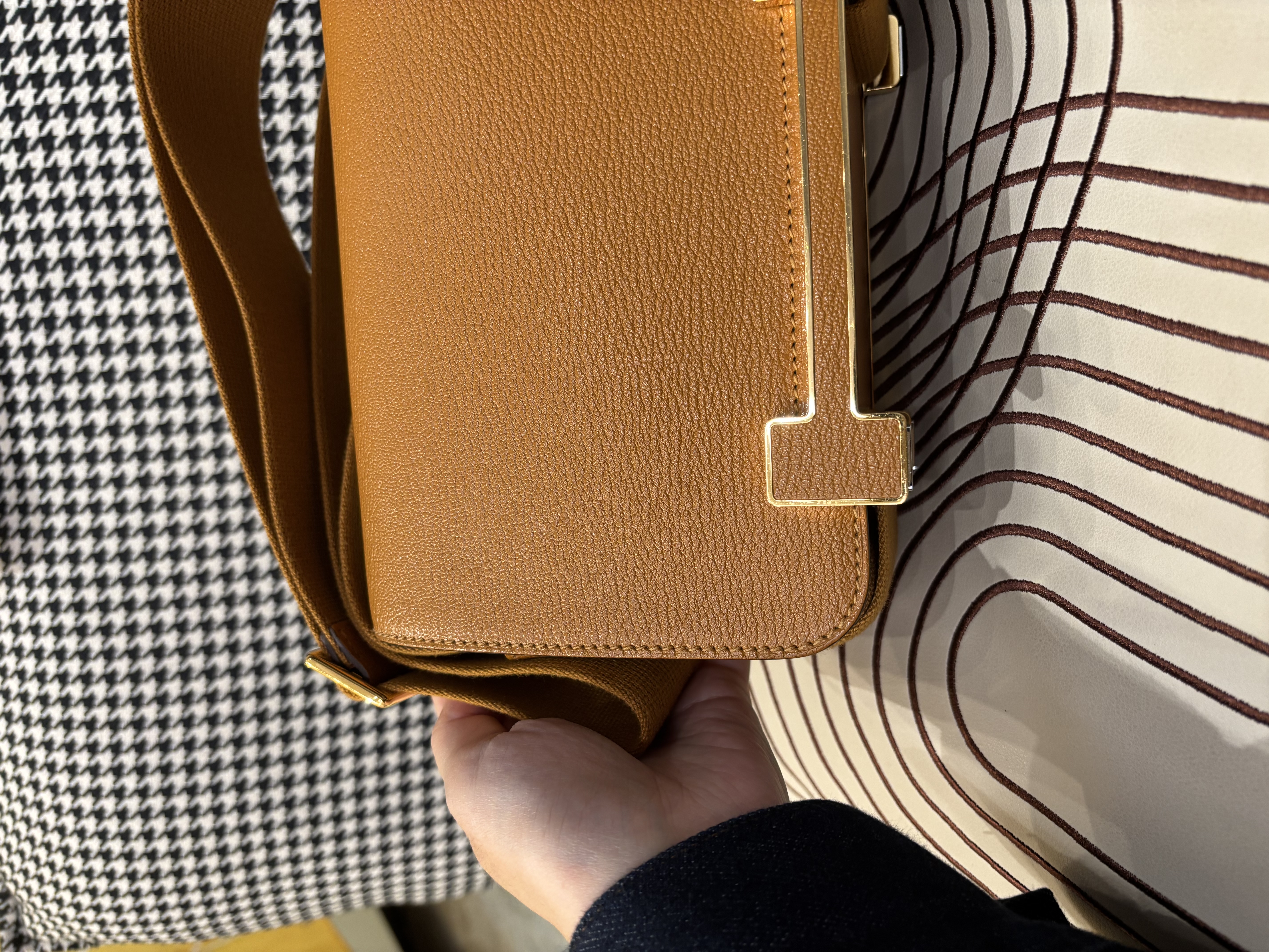 Hermes geta 焦糖色STAMP B 100%AUTHENTIC,95%new ✅dust bag  