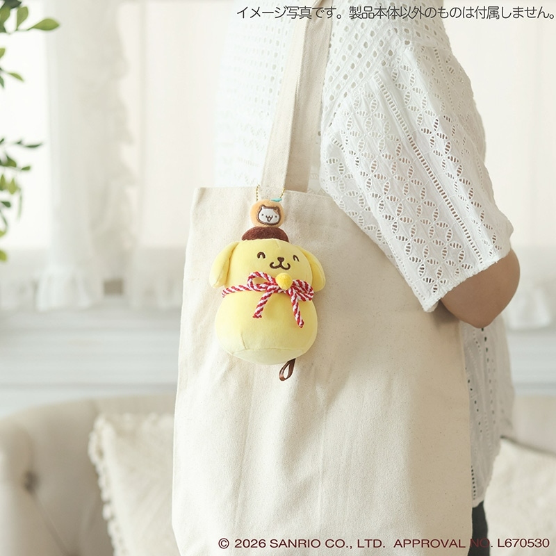 🌸 【預訂】Pompompurin 鏡餅公仔掛飾 - Pompompurin 30th x 郵便局