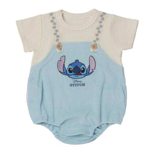 🇯🇵預訂 日本直送🇯🇵史迪仔刺繡貼花吊帶短袖包屁衣