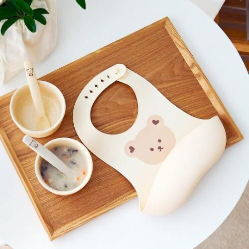 DOT TO DOT 開心熊仔輔食矽膠圍嘴