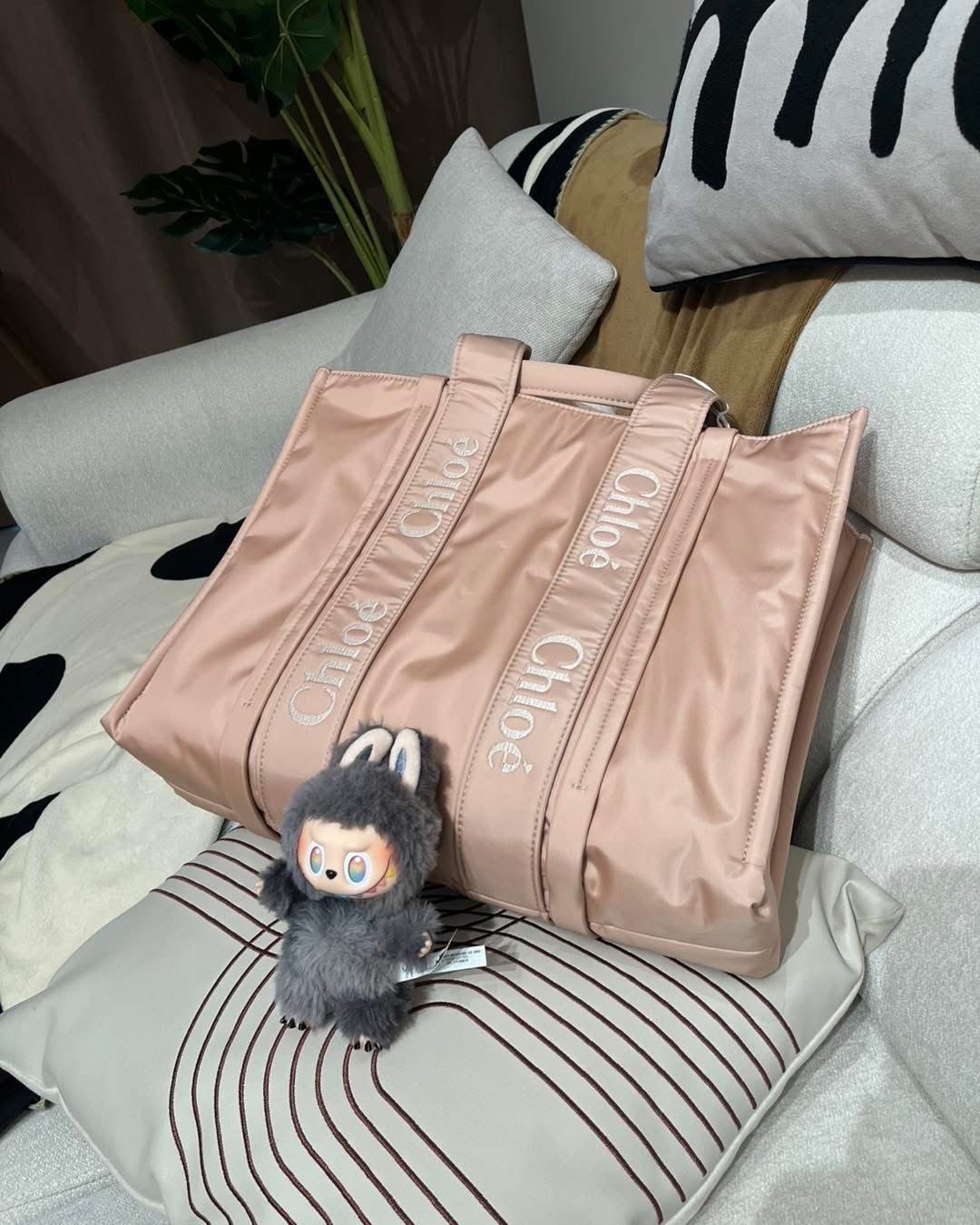 Chloe Woody Medium Nylon Bag 100%Authentic, Unused ✅tap ✅ certificate ✅Dust bag