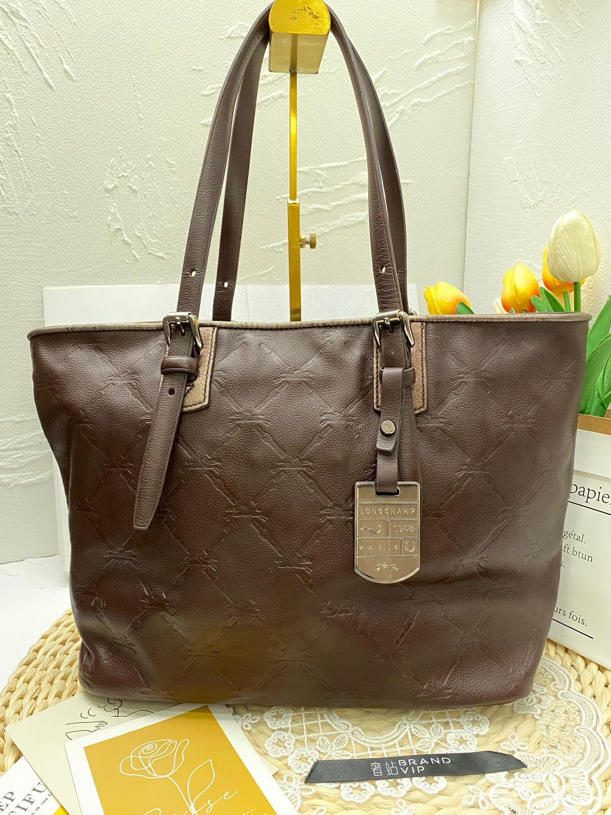 Longchamp LM Cuir Leather Tote Bag