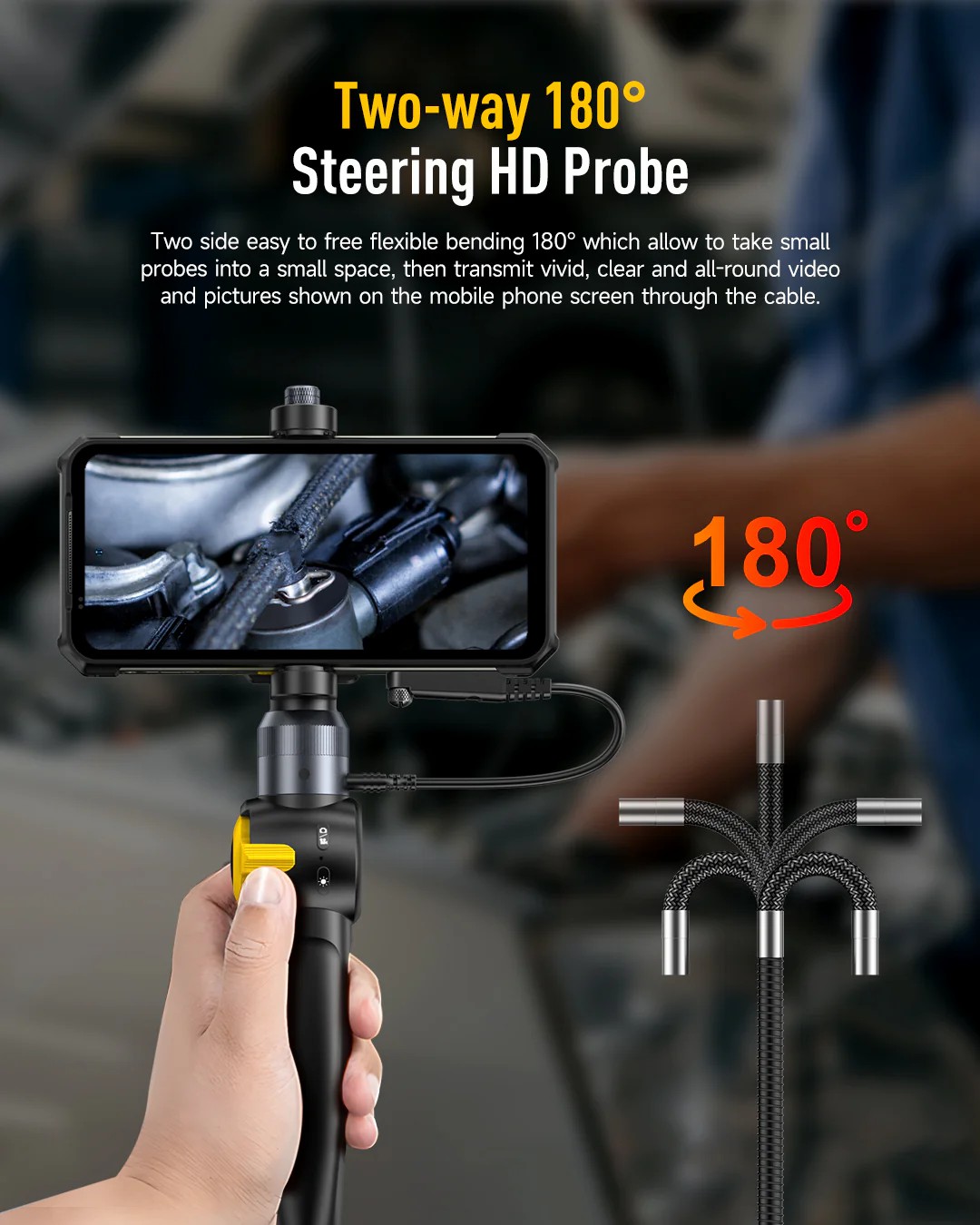 Ulefone uSmart E03 Two-way 180° Rotatable Endoscope 手持式雙向180°旋轉內窺鏡