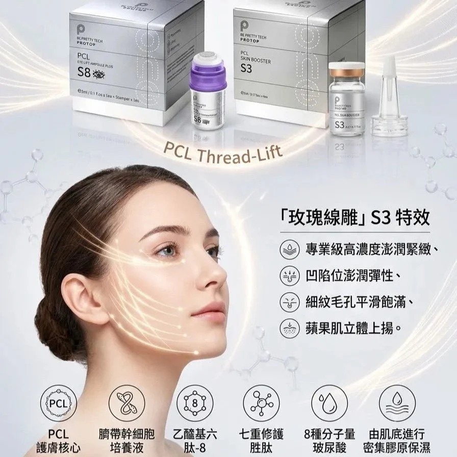 Protop S8 PCL 埋線眼+ S3玫瑰線雕套裝 （伍姑娘推介）(訂貨4-7天)