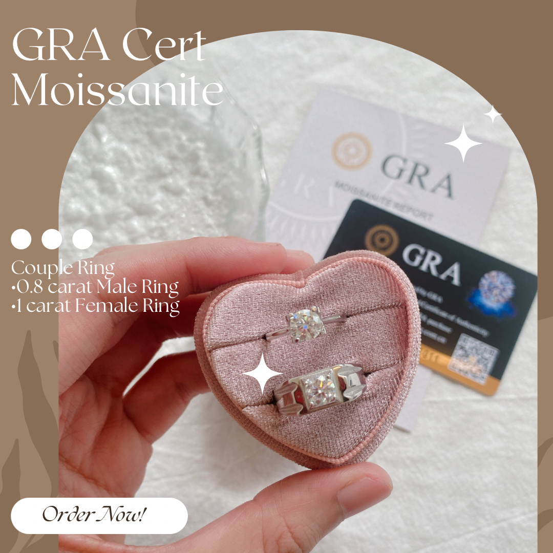 Moissanite Couple Engagement Ring Collection 【FREE Size Adjustable】