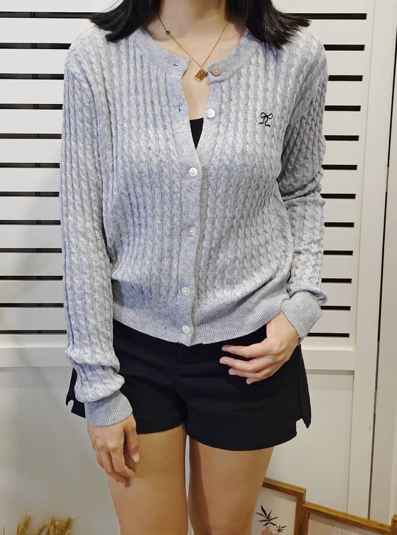 S1949 Cable Knitted Cardigan