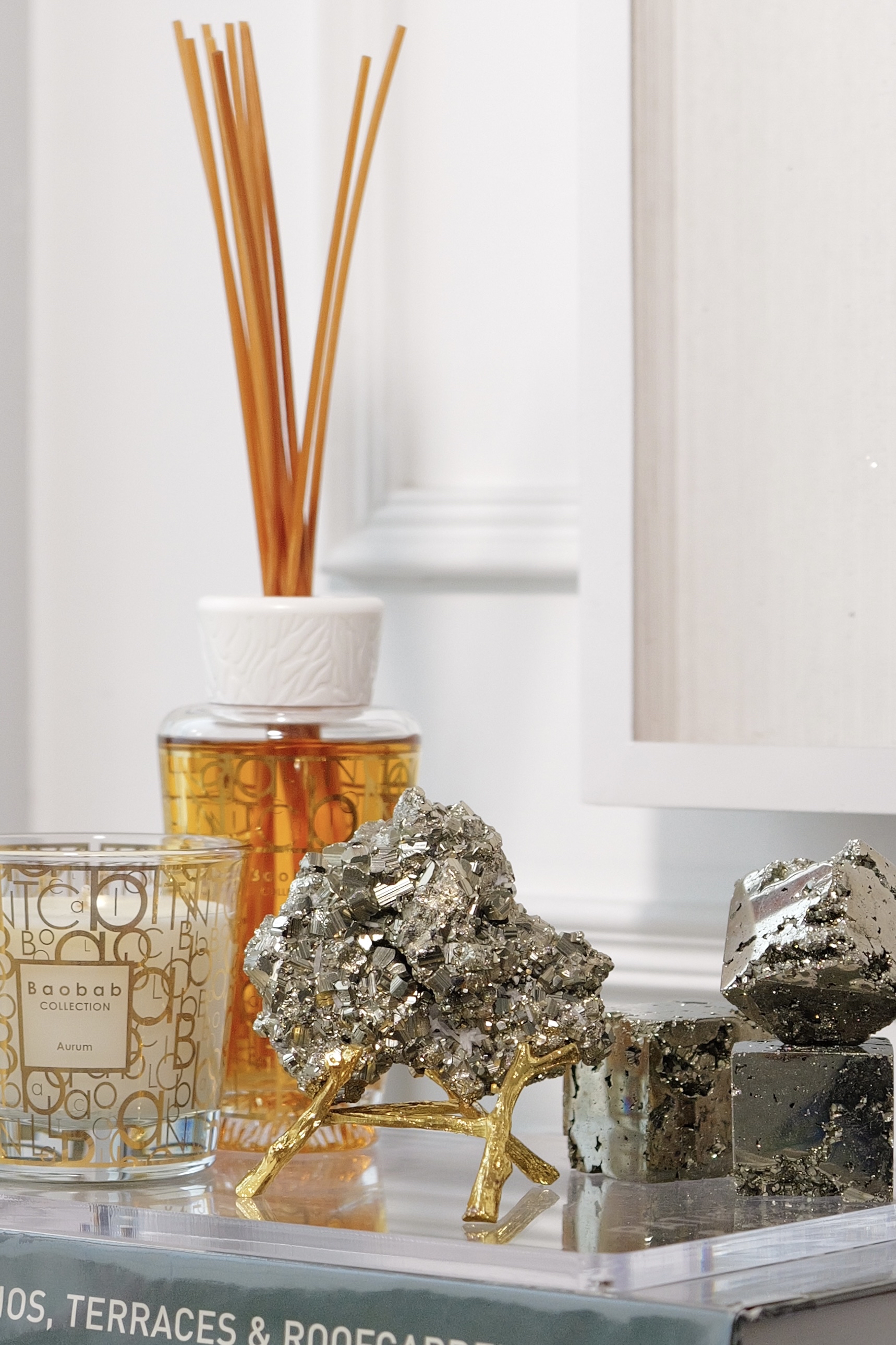  ༒9.7cm 黃鐵礦多面體共生方解石花原礦擺件༒ PY.A23CA6Gmat-RB5*11A6