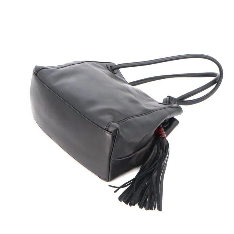 Chanel Coco Mark Tortoiseshell Fringe Shoulder Bag