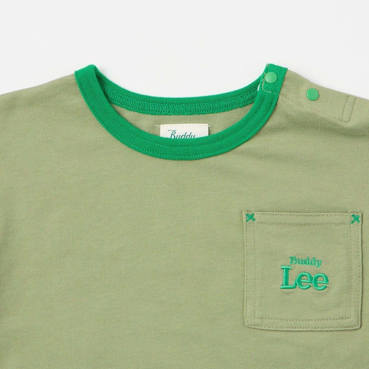 🇯🇵預訂 日本直送🇯🇵Buddy Lee 兩色標誌刺繡口袋印花滾邊短袖T恤