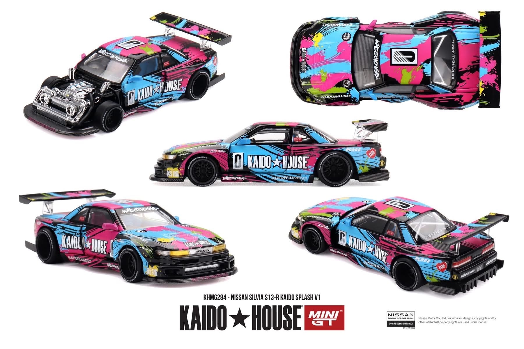 （預訂 Pre Order) KAIDO HOUSE x MINI GT  ( KHMG284 ) Nissan Silvia S13-R Kaido Splash V1