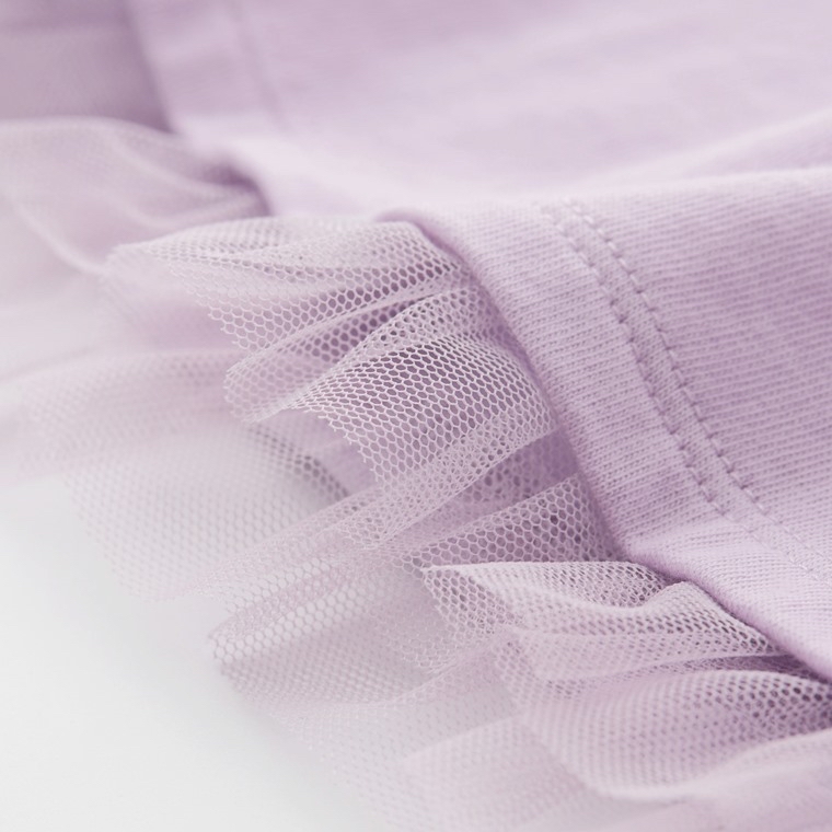 💚預訂 台灣直送💚Kuromi印花網紗拼接純棉短袖T恤