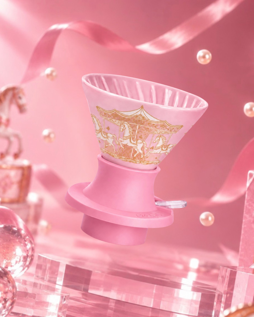 HARIO V60 Switch Carousel Limited Edition Dripper – Pink & Gold （Pre Order)