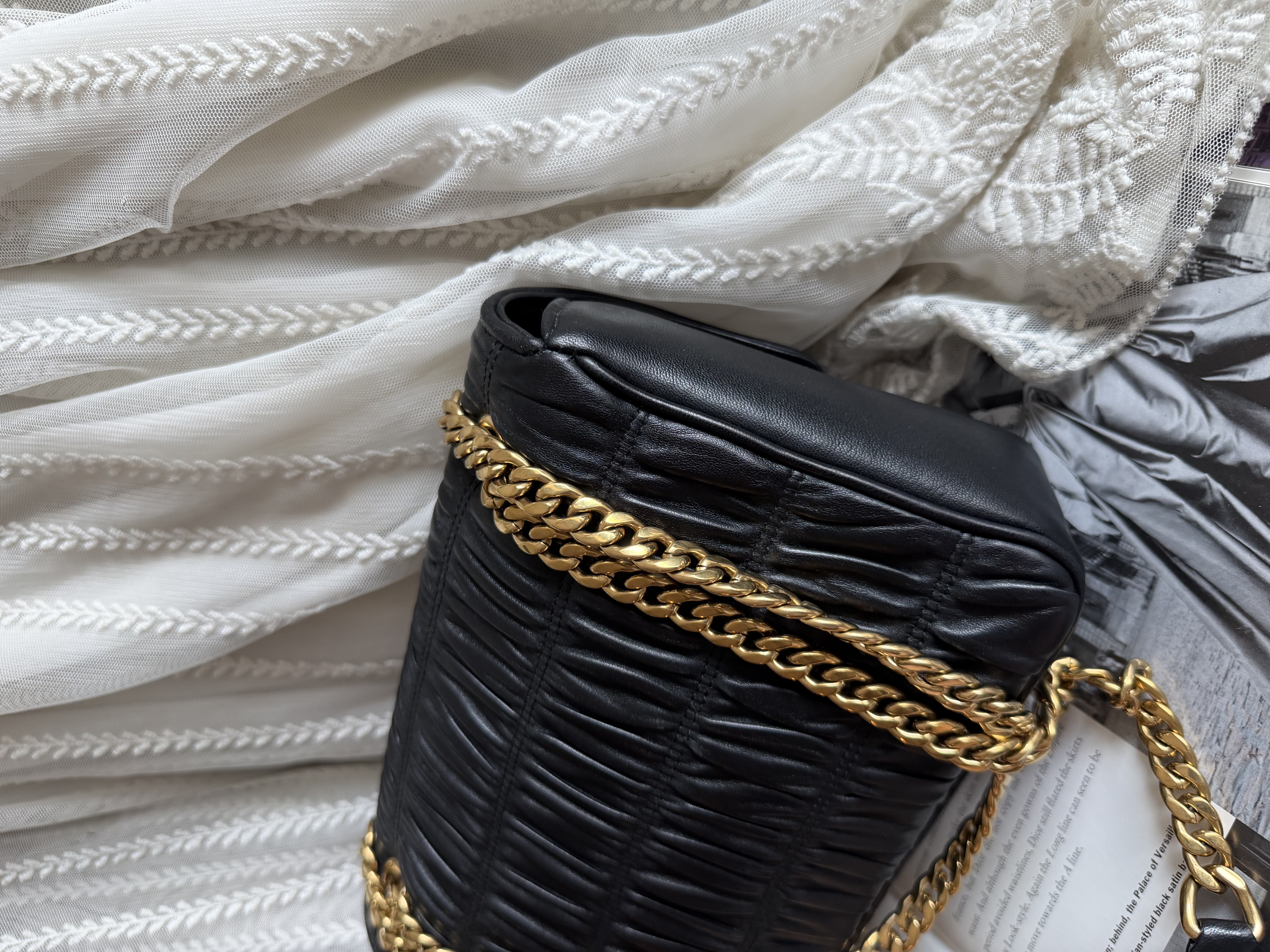 Prada Matelassé chain bag.