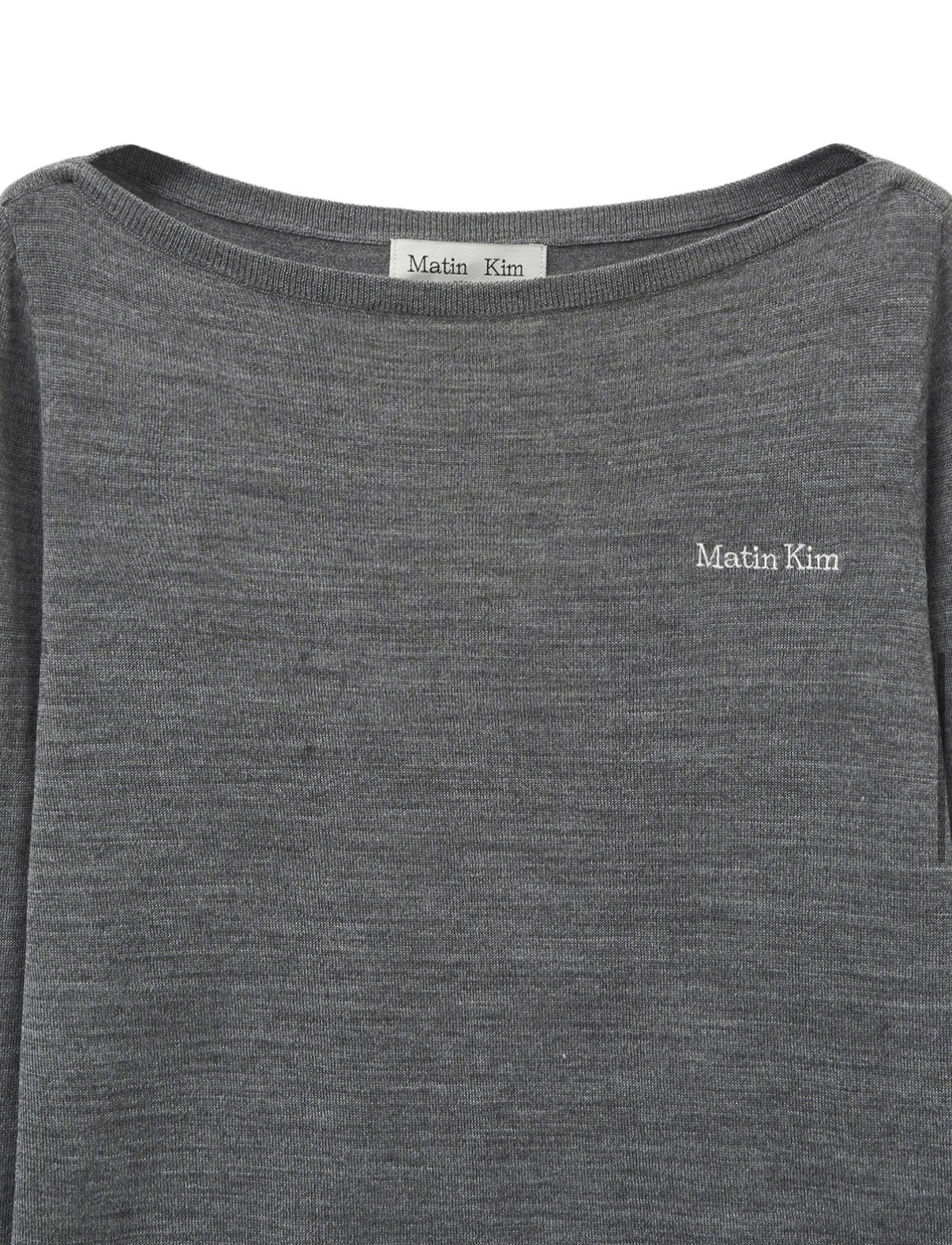 MATIN KIM 特價場 ESSENTIAL BOAT NECK KNIT TOP 