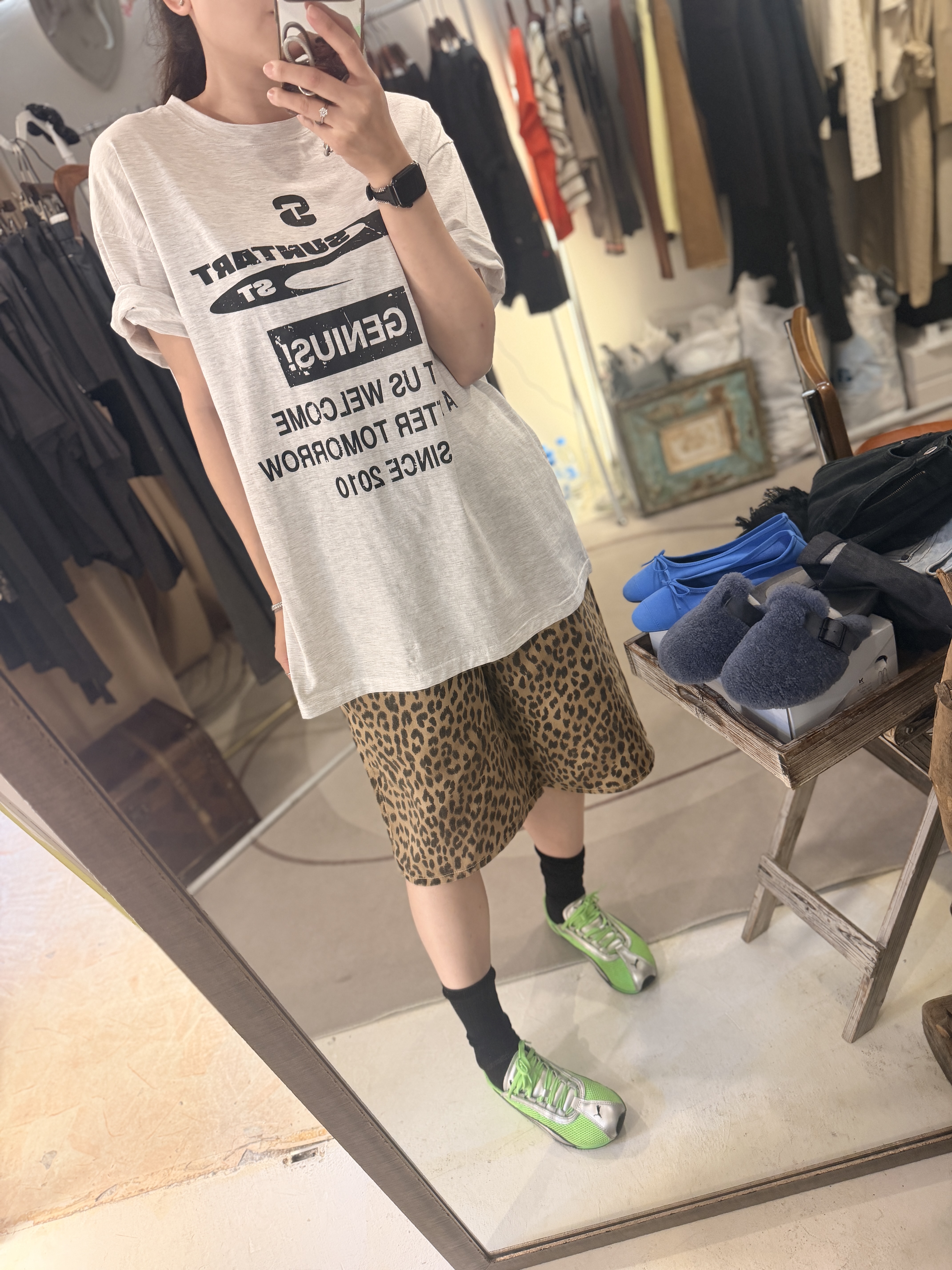 Animal printed shorts