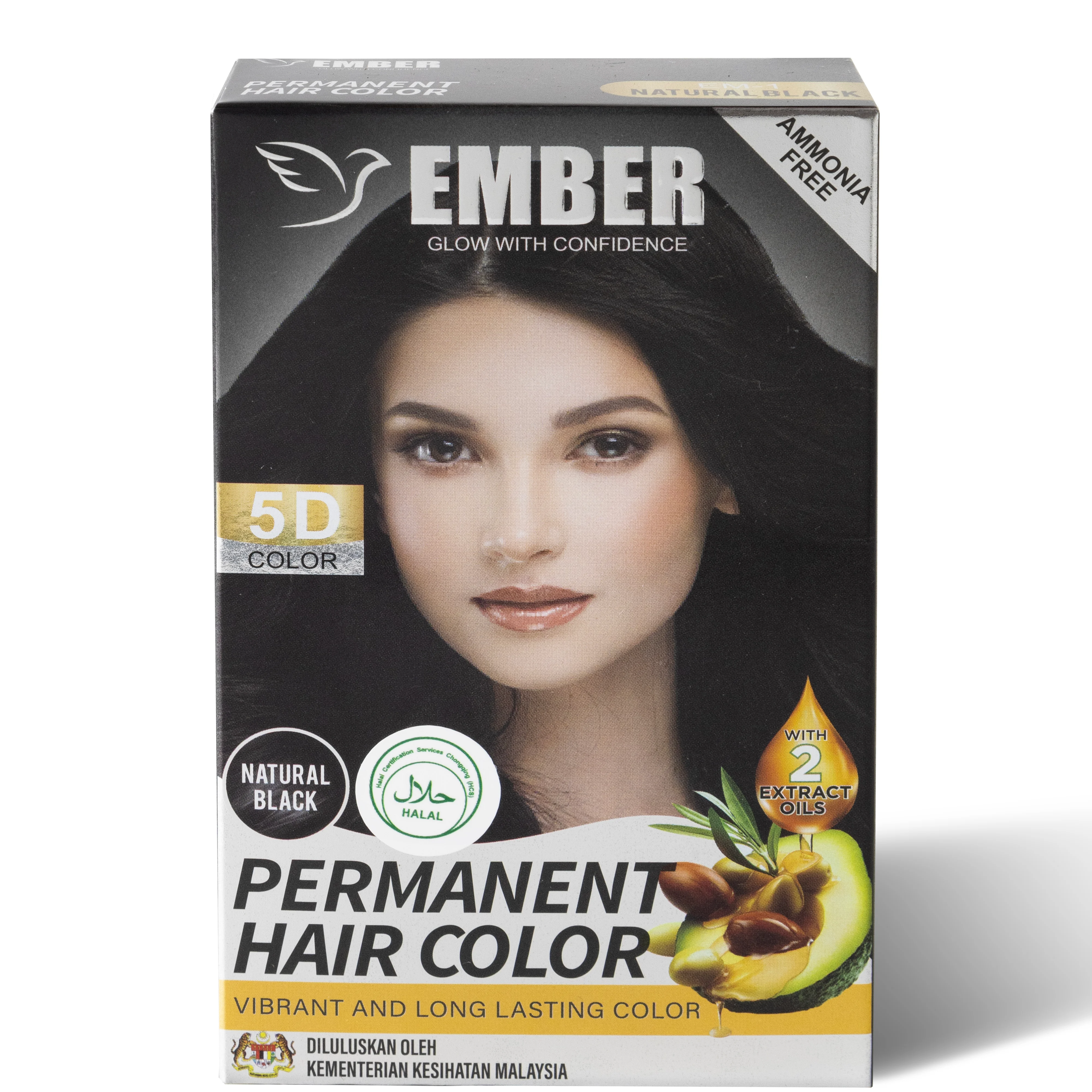 EMBER Permanent Hair Color 30ML / EM-1 / NATURAL BLACK