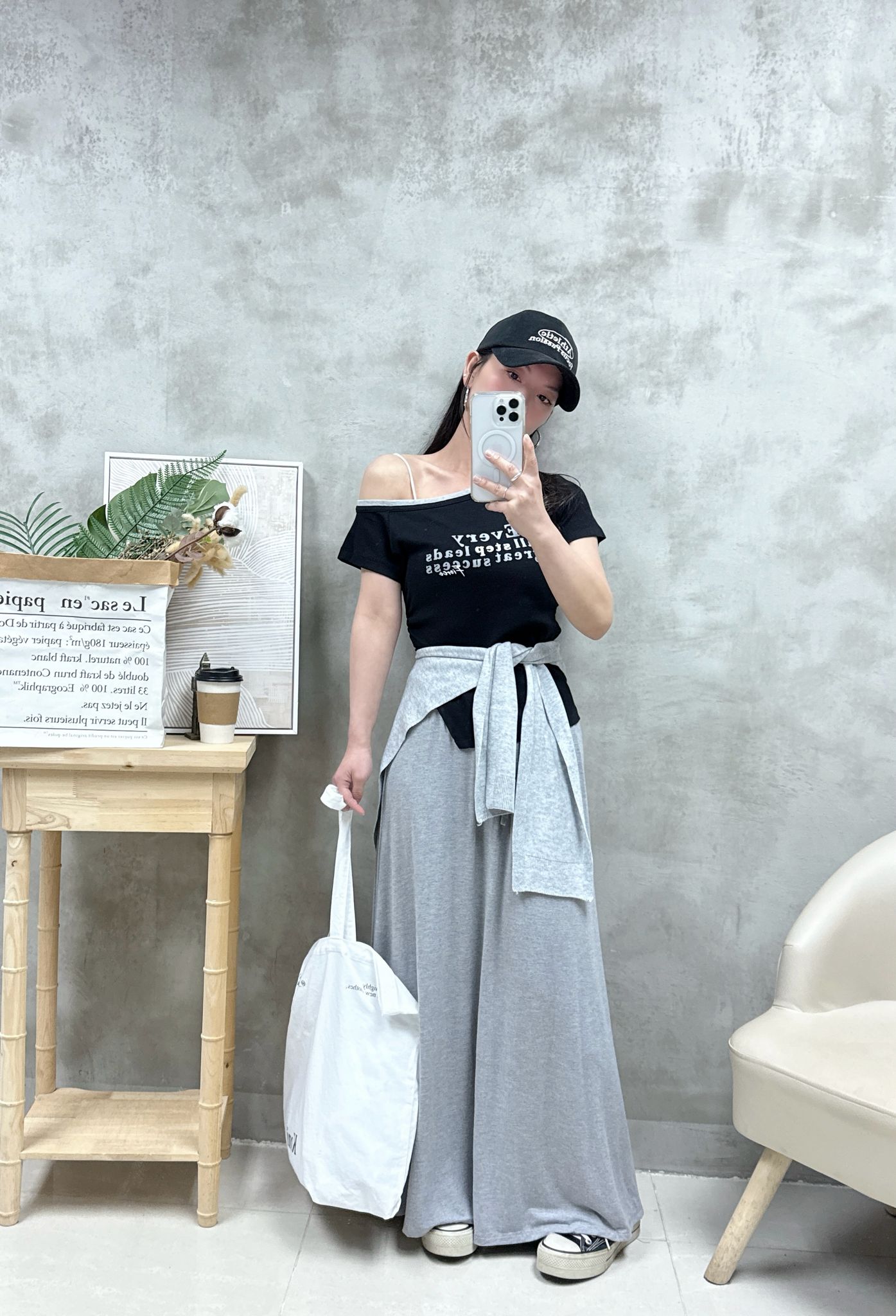 B09 棉質A cut下擺半裙