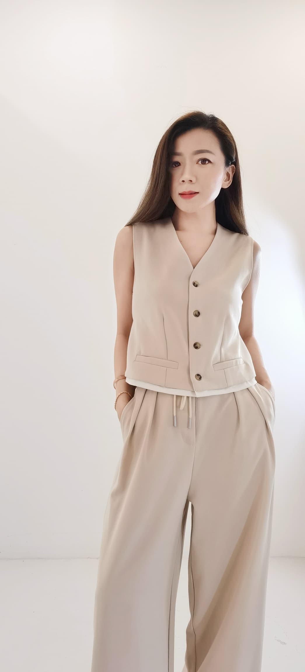 151488 PREMIUM VEST SET老钱风西装马甲长裤套装