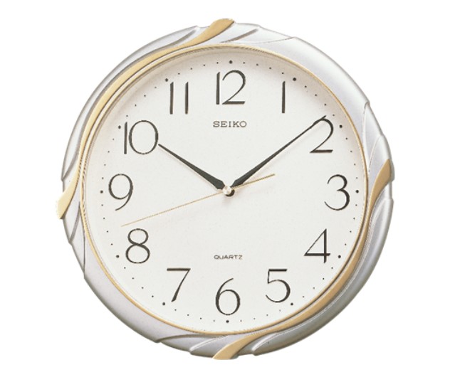 QXA221S金/銀邊圓掛鐘