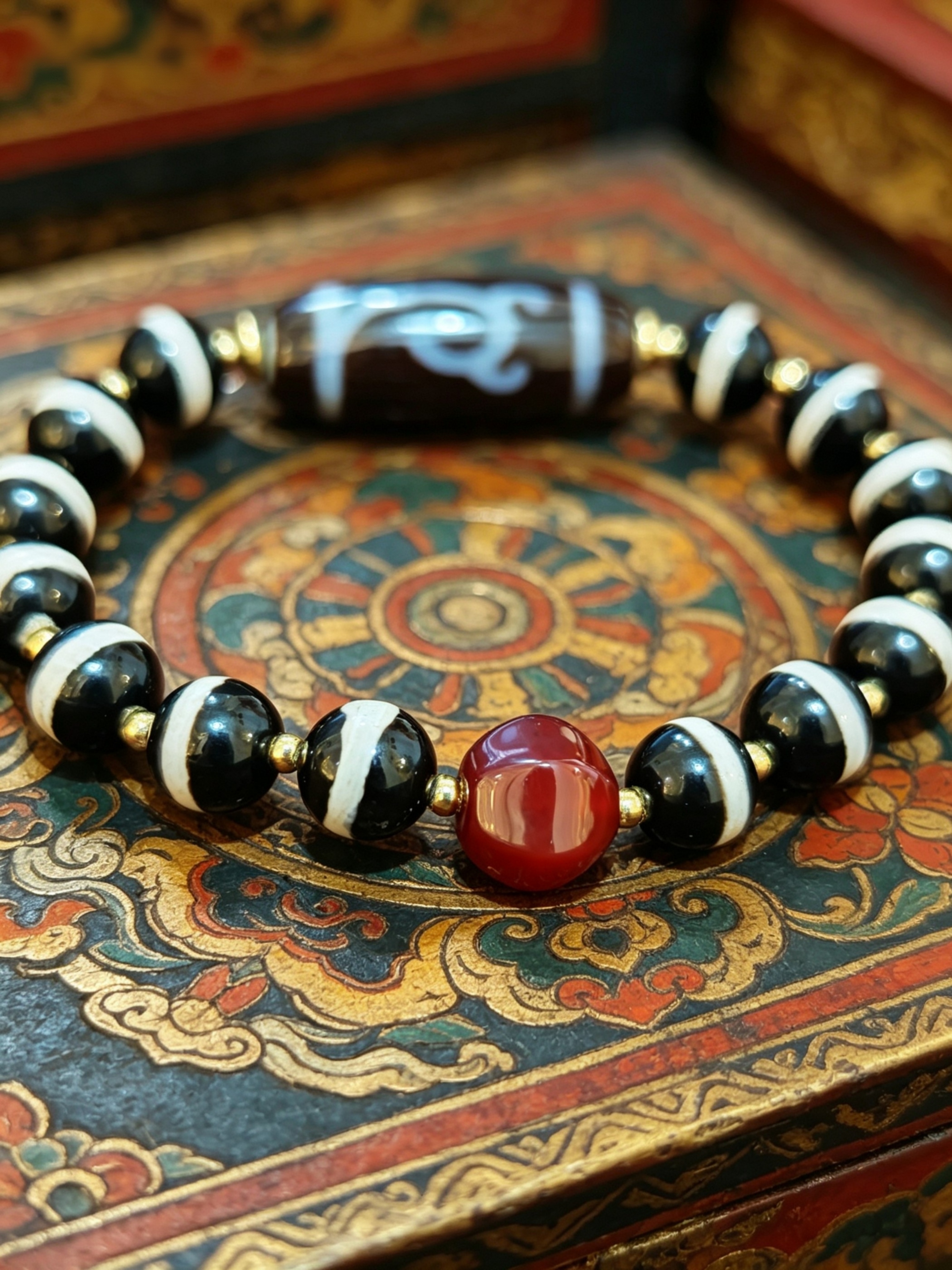 「藍沁綠度母天珠」240414