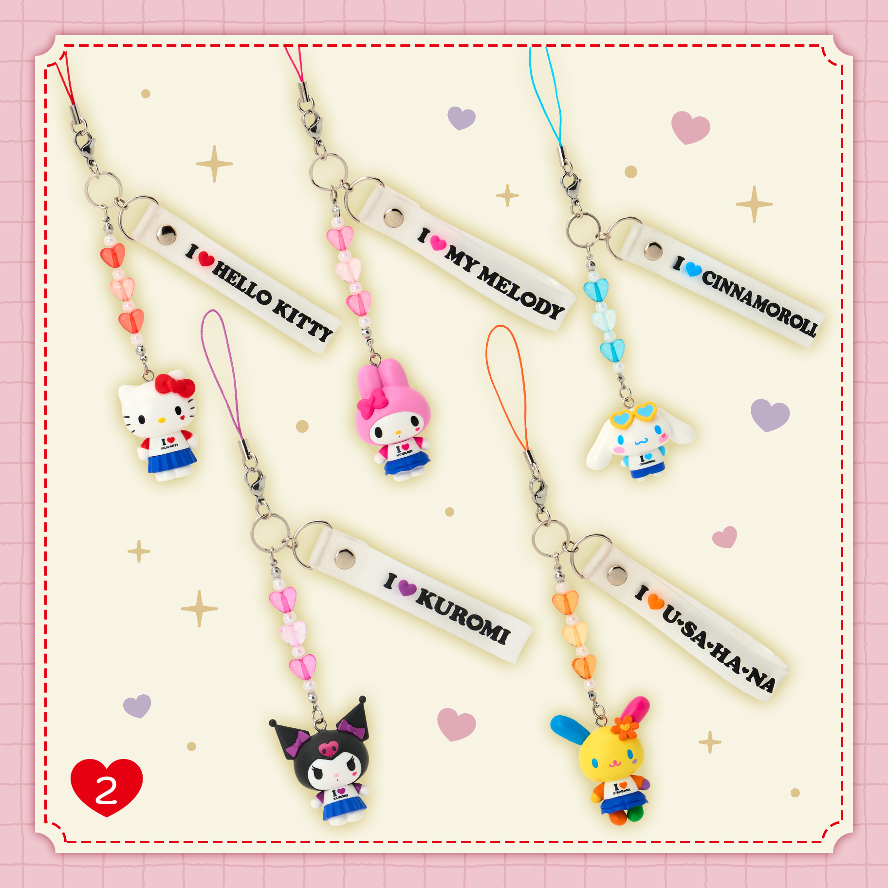 日本預訂📍日本I Love Sanrio Characters系列 - 公仔吊飾/心心扣袋仔/Tote Bag/貼紙 17/6日本開售