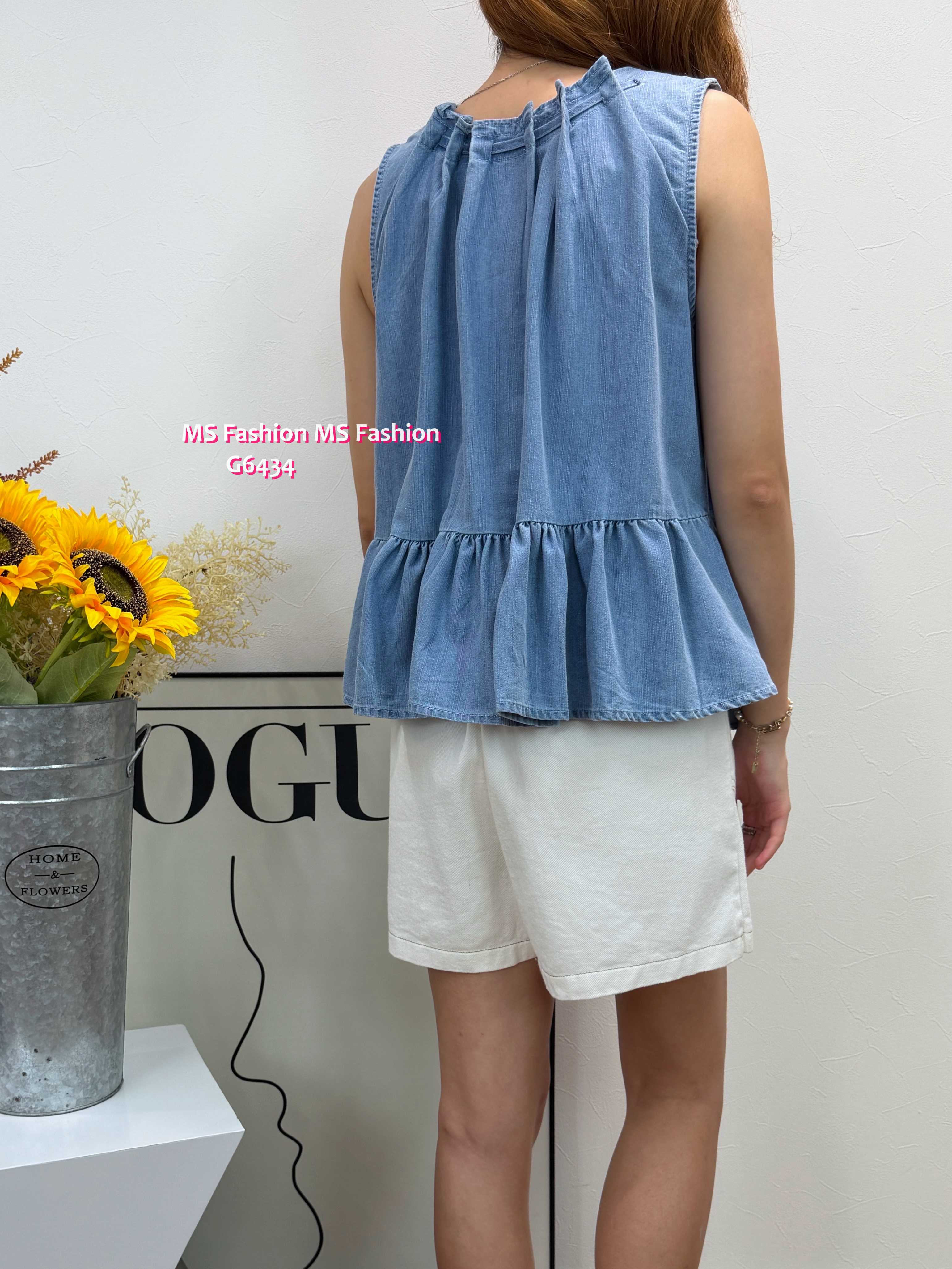 G6434 牛仔娃娃top