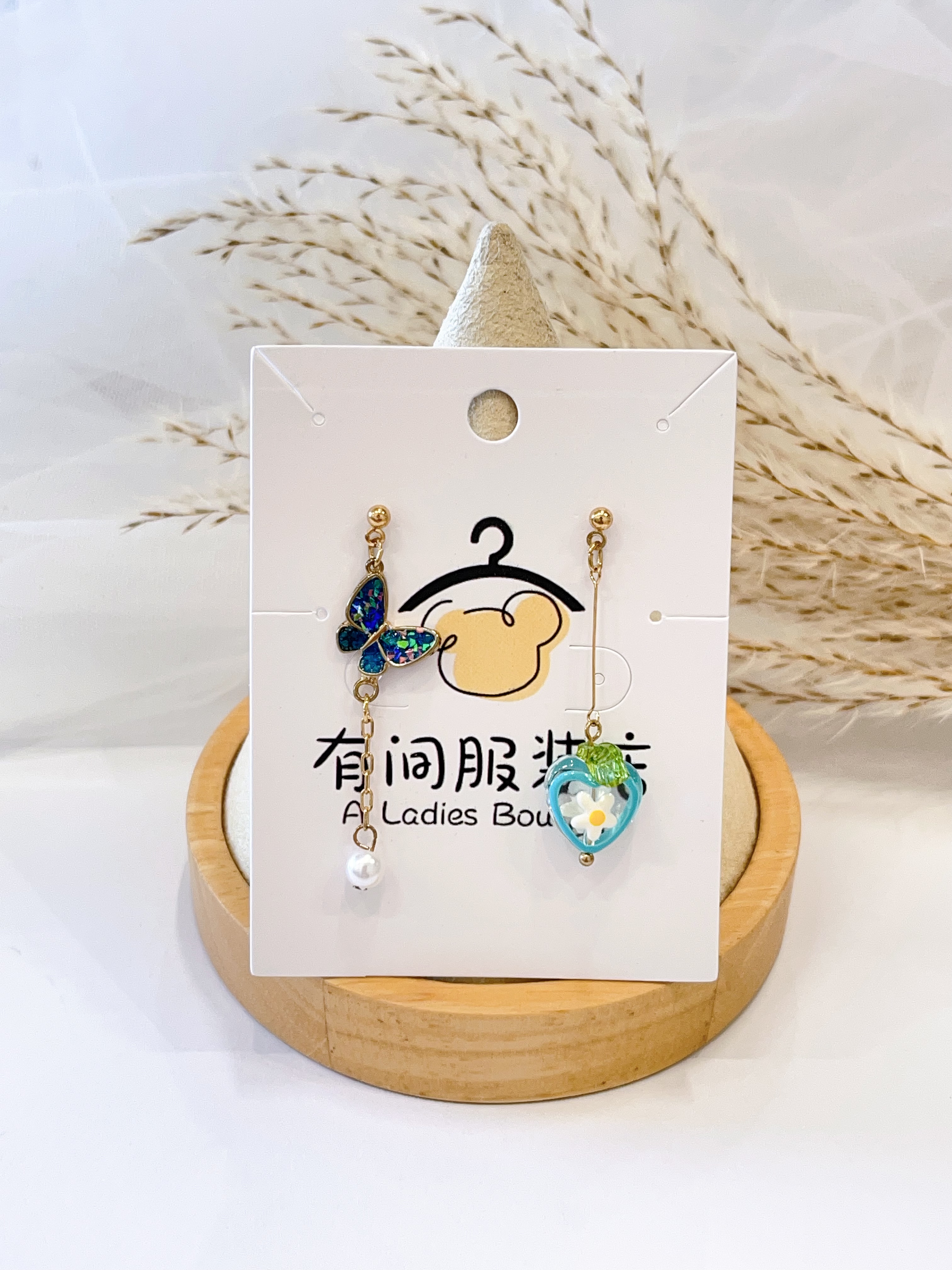 多吉米蓝蝶灵夏天耳环