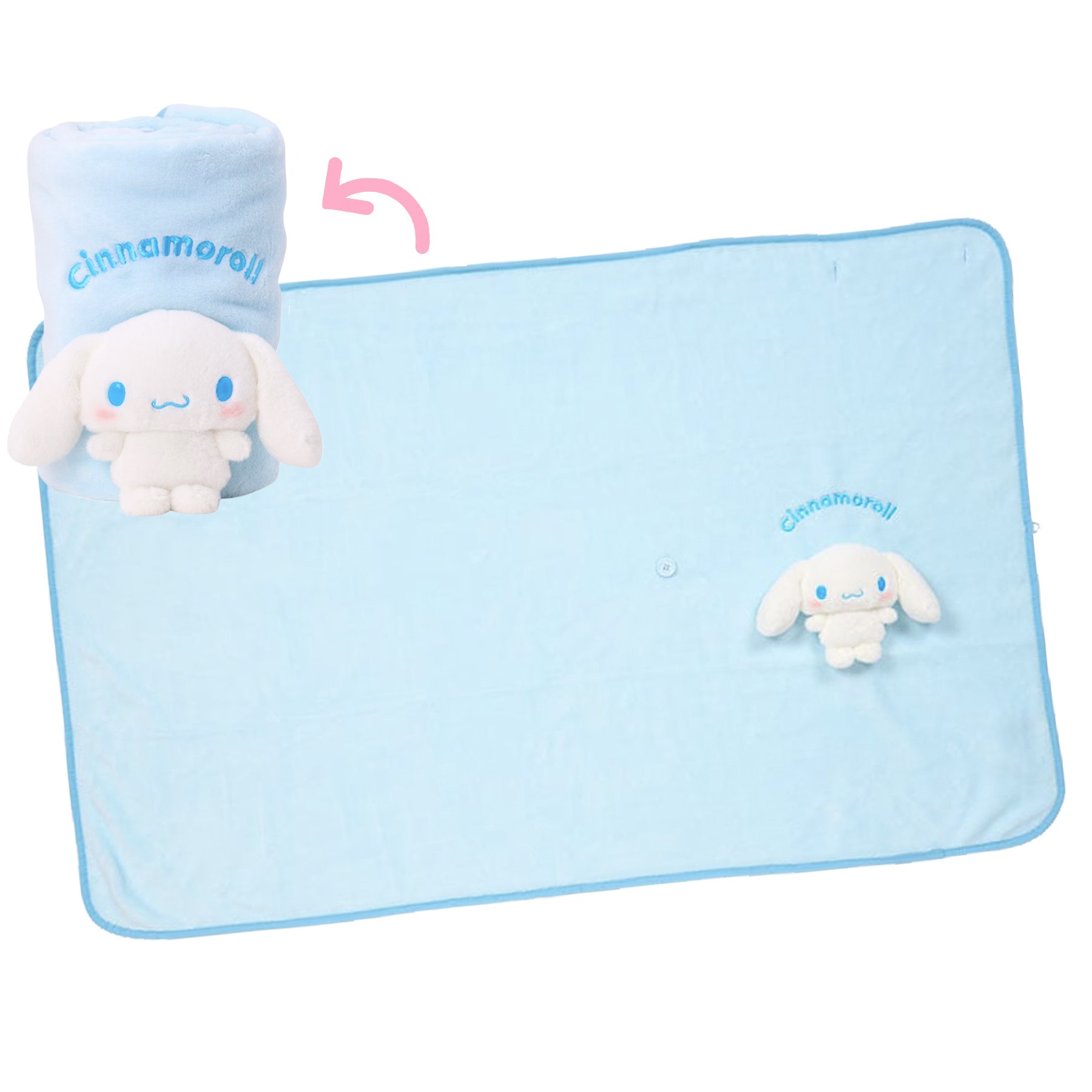 現貨｜Sanrio Cinnamoroll 玉桂狗 日版 兩用 毛毯 2-WAY Blanket 110x70cm (71525-5)