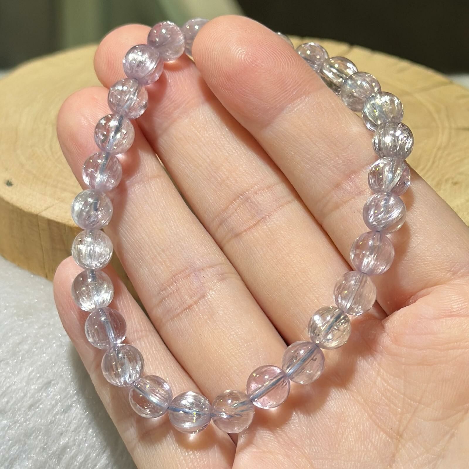 拉絲✨紫鋰輝手串 6.5 mm +/-
