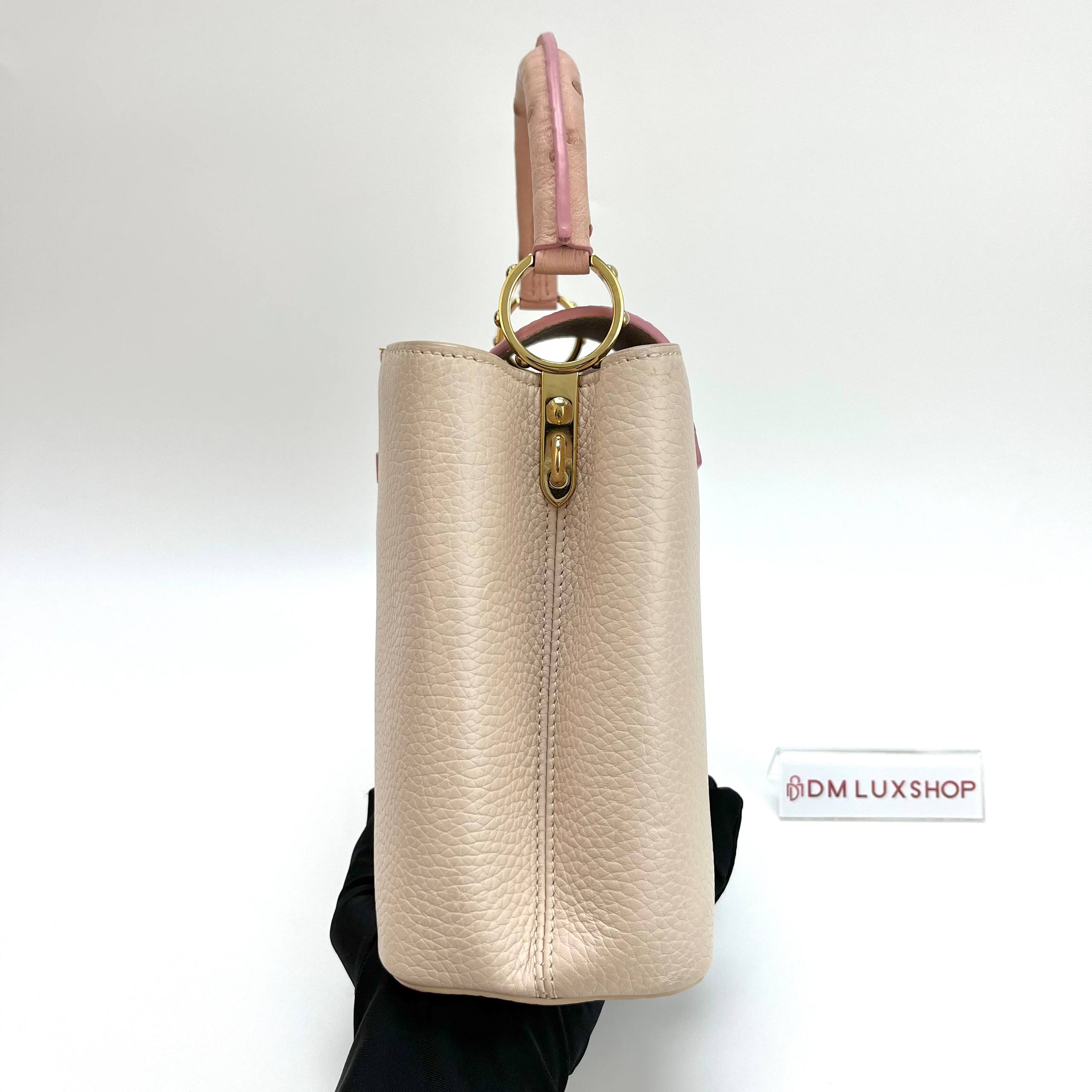 LV Capucines BB Ostrich GHW