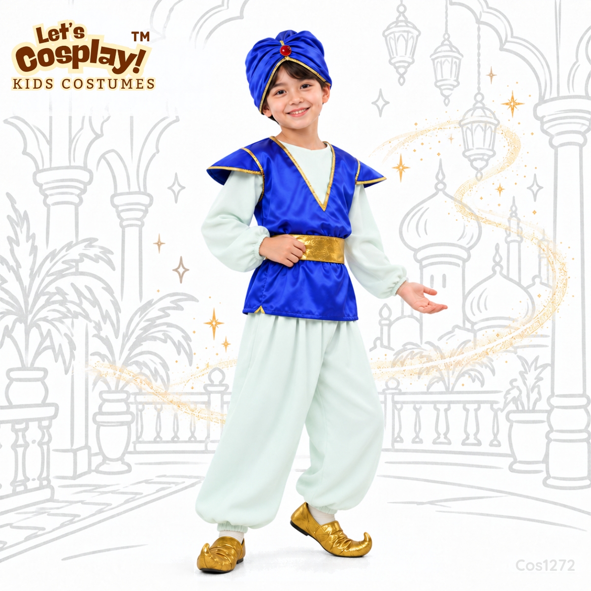 兒童阿拉丁故事王子服裝 Aladdin Costume 印度民族文化日角色扮演 Lets Cosplay COS1272