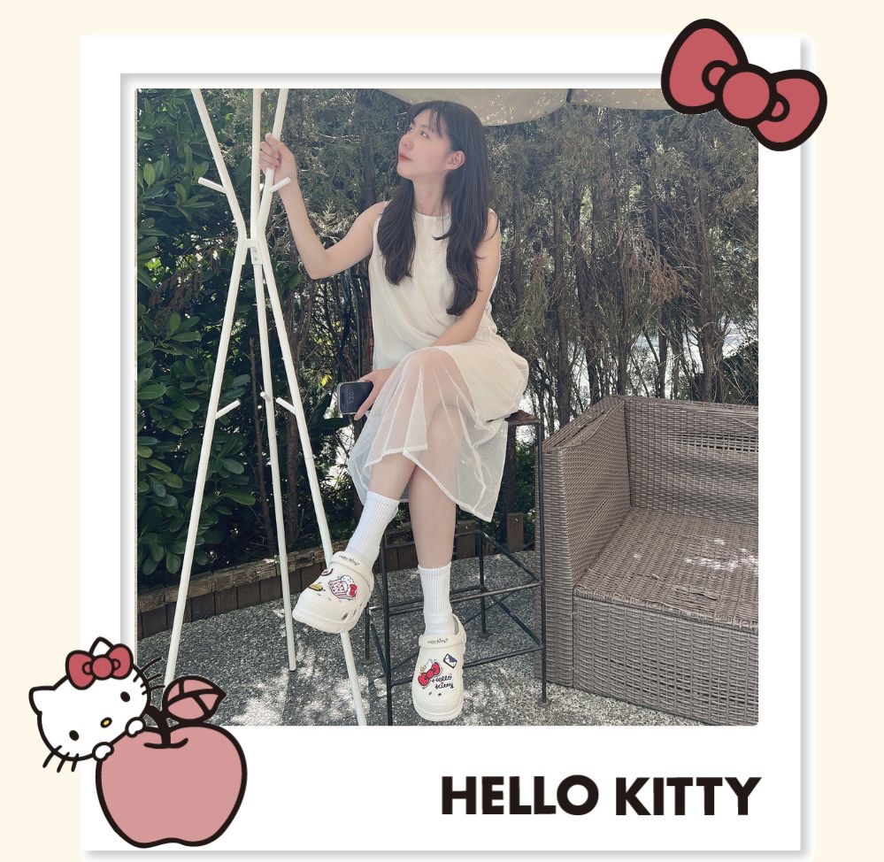 （約8月頭到貨）🇹🇼台灣直送🇹🇼 Sanrio 特別版超可愛鞋扣厚底洞洞拖鞋 💕