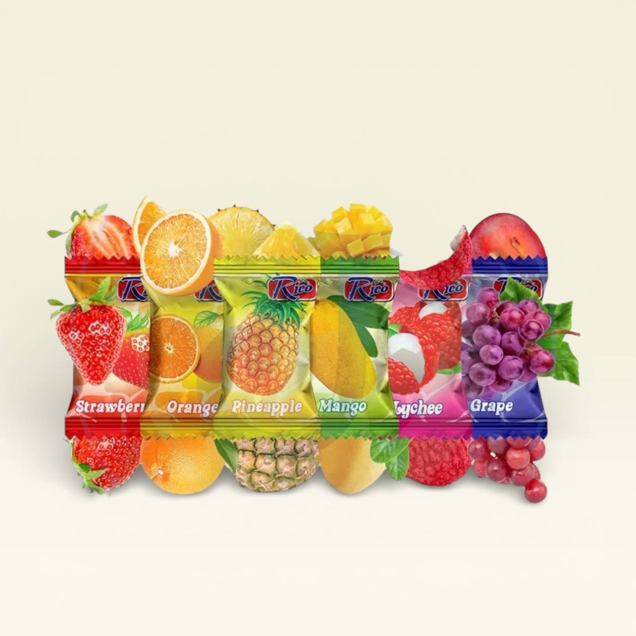 Rico Homark Sweet Candy Buah-Buahan Campuran Gula 450pcs